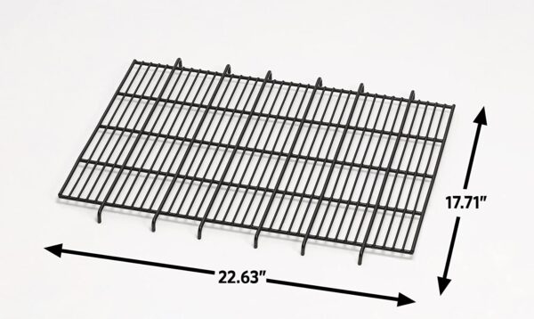 A grill grate with the length of 2 2. 6 3 inches