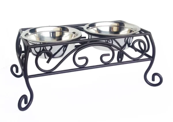 Classic Noblesse Raised Double Diner Dog Bowl Feeder