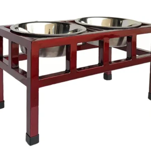 four square double diner raised dog feeder